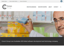 Tablet Screenshot of corumgroup.com.au